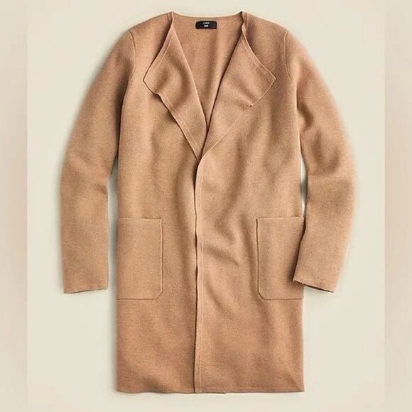 J. Crew Juliette Collarless Open Front Cardigan Sweater Blazer Small - Picture 13 of 13